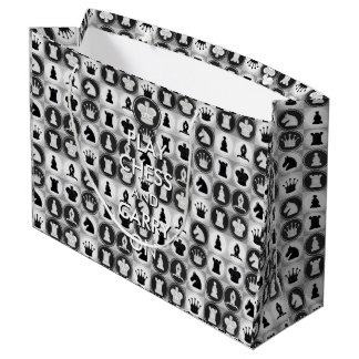 チェスを遊び、続けていって下さい ラージペーパーバッグ