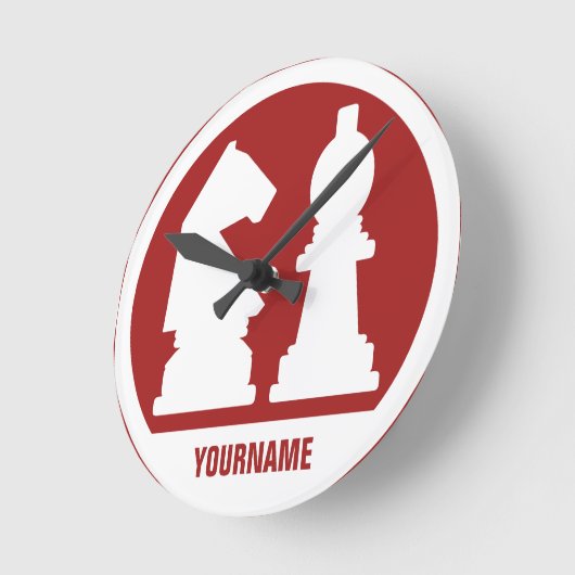 チェスカスタムのモノグラムとカラーウォールクロック ラウンド壁時計 (傾斜)