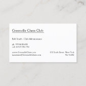 チェスカッコいいボードのピース写真 – 名刺 (裏面)