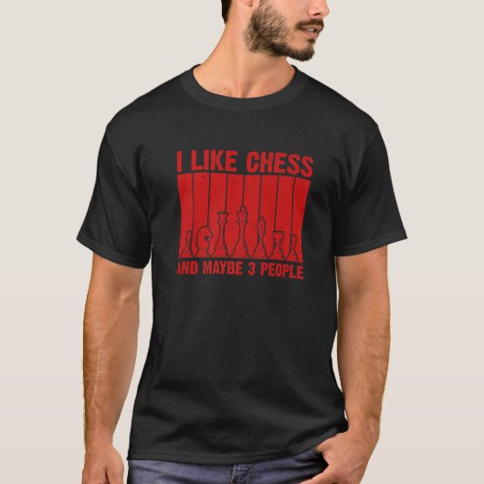 チェスカッコいい愛好家アー男性へト女性ボードゲームチェ Tシャツ (正面)
