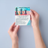 チェスカラフルクラブのチェスピース広告 チラシ (手)