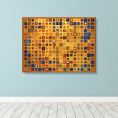 チェスカラフル抽象芸術パターン キャンバスプリント (インサイチュ (ウッドフロア))