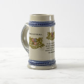 チェスカレパブリカチェチアコートパーソナライズされたオブ・アームズ ビールジョッキ (正面左)