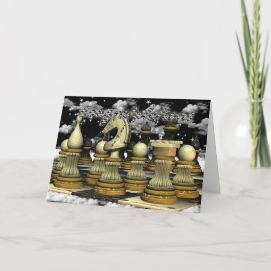 チェスカードの勝利のお祝い カード (正面)