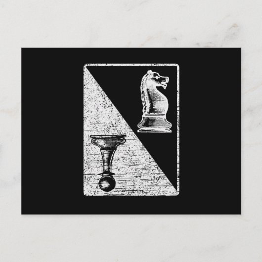 チェスカードチェックメイト選手ボード駒ギフト ポストカード (正面)