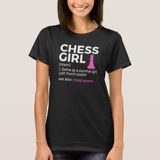 チェスガール定義チェスクイーン Tシャツ (正面)