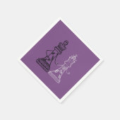 チェスキングクイーン姿ナプキンス スタンダードカクテルナプキン (角)