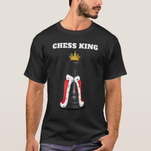 チェスキングメンズチェスプレーヤーシャツかわいいチェス Tシャツ