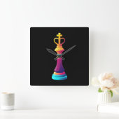 チェスキング正方形壁時計 スクエア壁時計 (ホーム)