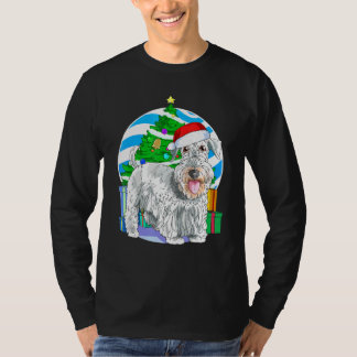 チェスキーテリアドッグサンタクリスマスツリーデコール Tシャツ