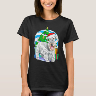 チェスキーテリアドッグサンタクリスマスツリーデコール Tシャツ
