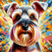 チェスキーテリアドッグポートレートアクリルアートプリントドッグ ジグソーパズル