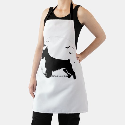 チェスキーテリアドッグ – ハロウィンムーンシルエットクラス エプロン (インサイチュ)