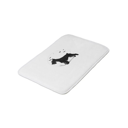 チェスキーテリアドッグ – ハロウィンムーンシルエットクラス バスマット (アングル)