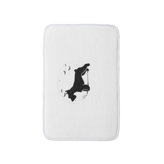 チェスキーテリアドッグ – ハロウィンムーンシルエットクラス バスマット (正面縦)