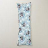 チェスキー絵を描テリアのかわいいオリジナルペットドッグアート ボディピロー (裏面 (縦))