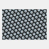 チェスキー絵を描テリアのかわいいオリジナルペットドッグアート ラッピングペーパーシート (正面3)