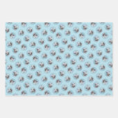 チェスキー絵を描テリアのかわいいオリジナルペットドッグアート ラッピングペーパーシート (正面)