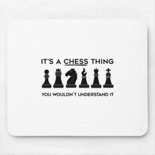 チェスギフト |チェスのチェス盤チェスクラブ マウスパッド (正面)