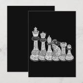 チェスギフト |チェスの駒が大好き 招待状 (正面/裏面)