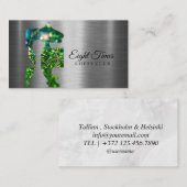 チェスクラブキングメタリックシルバーフェイク 名刺 (正面/裏面)