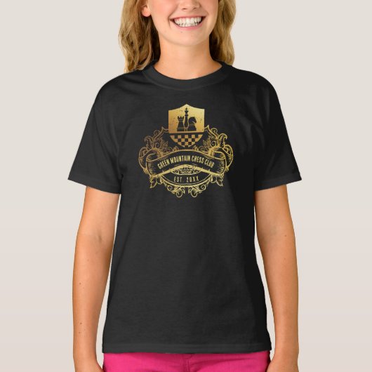 チェスクラブリーグトーナメントネーム後援者 Tシャツ (正面)