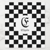 チェスクラブ名前をカスタムするイニシャル ワインラベル (シングルラベル)