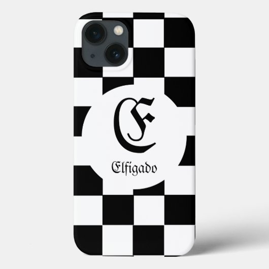 チェスクラブ名前をカスタムするイニシャル Case-Mate iPhoneケース (裏面)