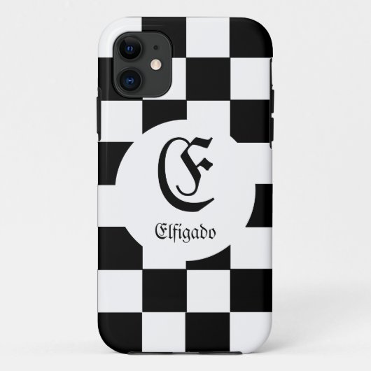 チェスクラブ名前をカスタムするイニシャル Case-Mate iPhoneケース (裏面)