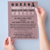 チェスクラブ広告フライヤー チラシ (手)