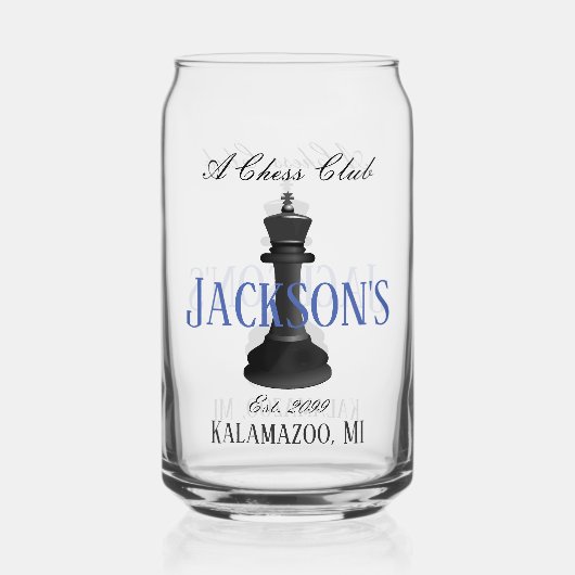 チェスクラブwクラシックスケッチ飲み物用品ビール ガラス缶 (正面)