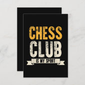 チェスクール選手の恋人誕生日ギフトチェスクラブ 出欠カード (正面/裏面)
