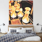 チェスゲームオリジナル抽象芸術アート キャンバスプリント (インサイチュ (寝室))