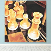 チェスゲームオリジナル抽象芸術アート キャンバスプリント (インサイチュ (ウッドフロア))