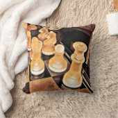 チェスゲームオリジナル抽象芸術アート クッション (ブランケット)