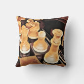 チェスゲームオリジナル抽象芸術アート クッション (裏面)