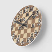 チェスゲームデザイン壁時計 ラウンド壁時計 (傾斜)