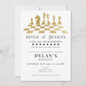 チェスゲームナイト お召し立てよ、騎士たちよ 黄金の誕生日 招待状 (正面)