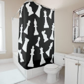 チェスゲームピースデザイン シャワーカーテン (インサイチュ)