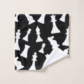 チェスゲームピースデザイン バスタオルセット (ウォッシュタオル)