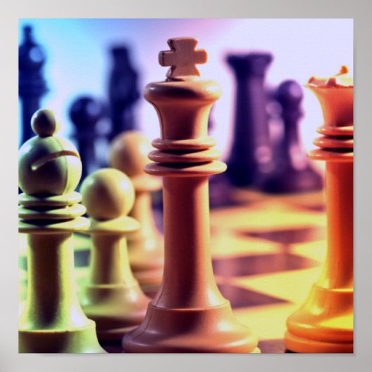 チェスゲームプリント ポスター (正面)