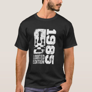 チェスゲーム1985誕生日チェス片将棋士 Tシャツ