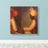 チェスゲーム キャンバスプリント (インサイチュ (ウッドフロア))