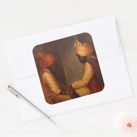 チェスゲーム スクエアシール (封筒)