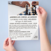チェスゲーム，チェスクラブ広告ズフライヤー チラシ (手)