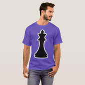 チェスコスチュームブラックキングシルエットの衣装 Tシャツ (正面フル)