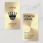 チェスコーチのフェイク金ゴールド 名刺 (正面/裏面)