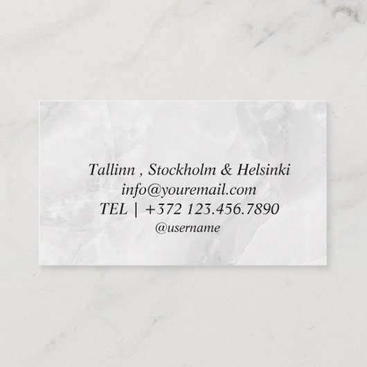 チェスコーチキングメタリックシルバーフェイクビジネスカー 名刺 (裏面)