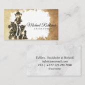 チェスコーチキングメタリック金ゴールド フェイク 名刺 (正面/裏面)