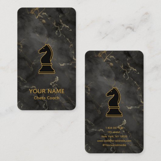 チェスコーチ 名刺 (正面/裏面)